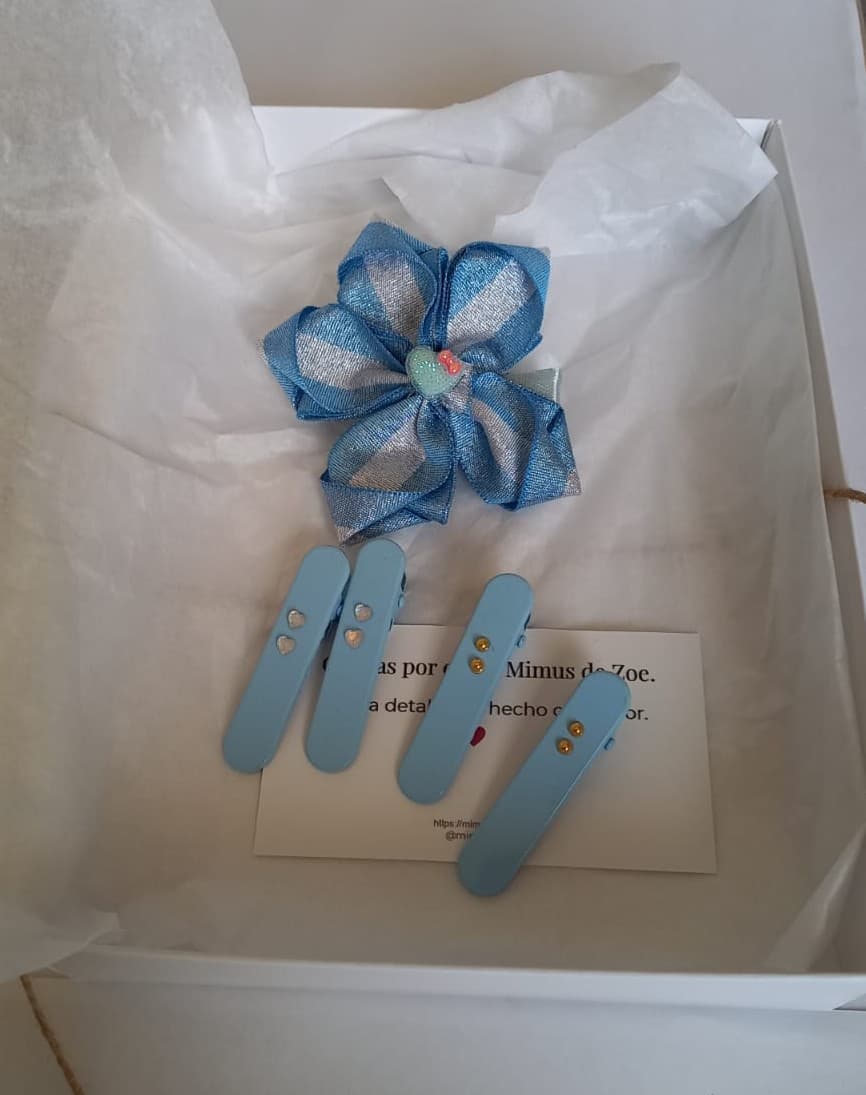 Kit lazo boutique + hebillas decoradas