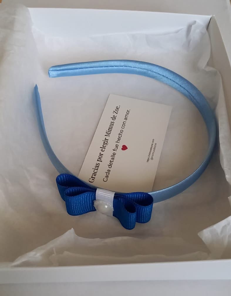 Vincha clásica moño con perla